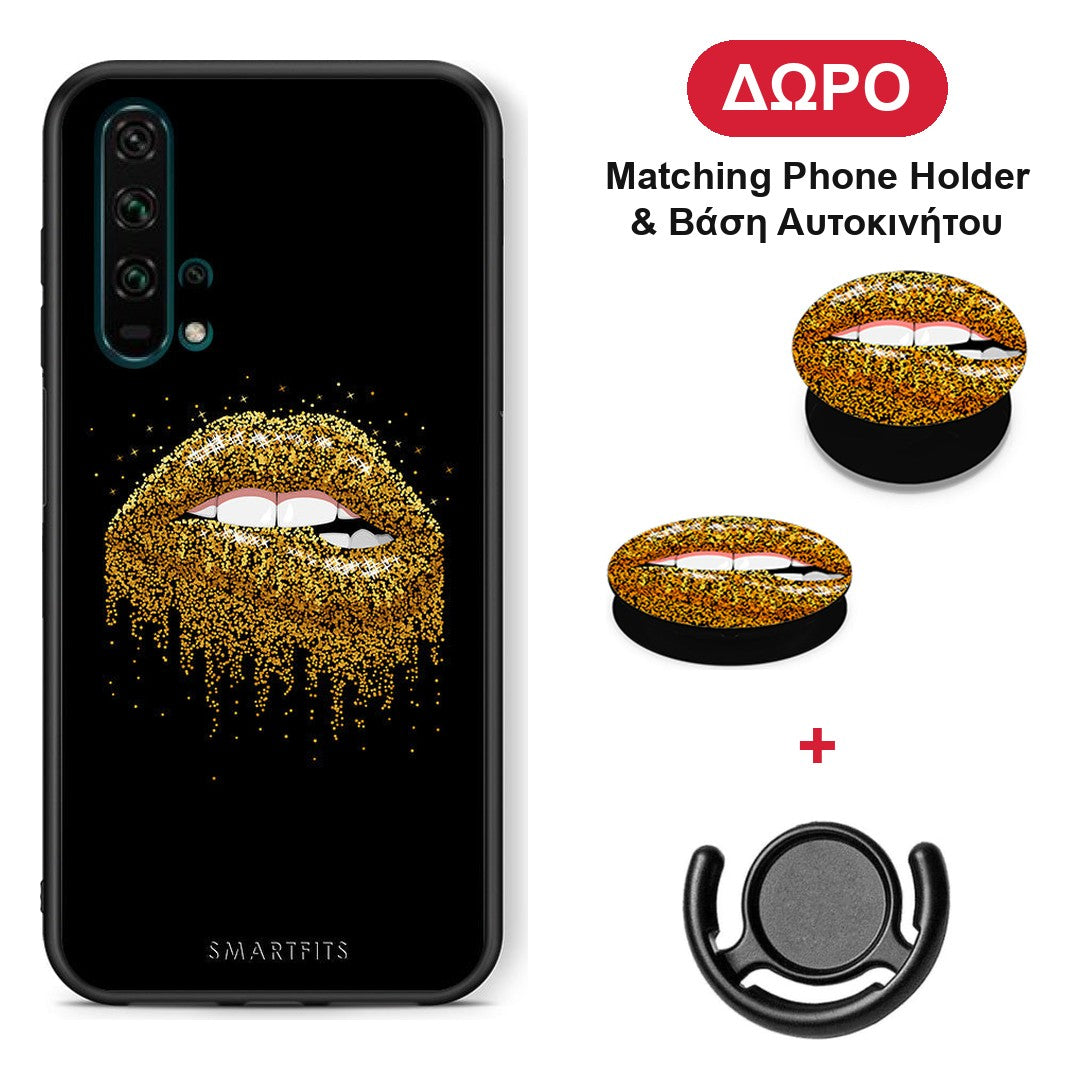 Valentine Golden - Honor 20 Pro θήκη + Δώρο Phone Holder & Βάση Αυτοκινήτου