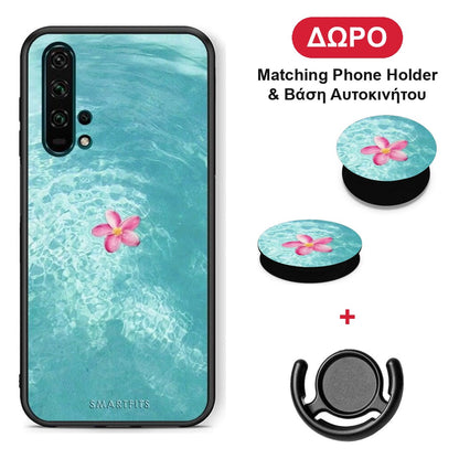 Water Flower - Honor 20 Pro θήκη + Δώρο Phone Holder & Βάση Αυτοκινήτου