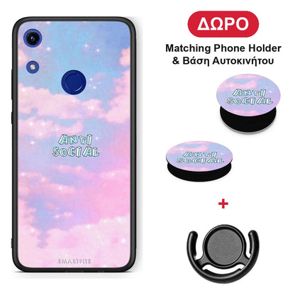 Anti Social - Honor 8A θήκη + Δώρο Phone Holder & Βάση Αυτοκινήτου