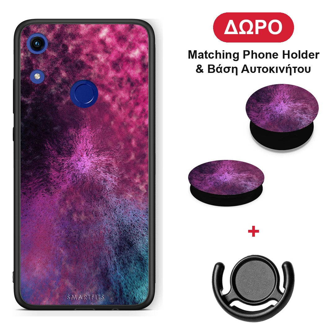 Galactic Aurora - Honor 8A θήκη + Δώρο Phone Holder & Βάση Αυτοκινήτου