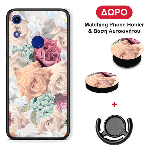 Floral Bouquet - Honor 8A θήκη + Δώρο Phone Holder & Βάση Αυτοκινήτου