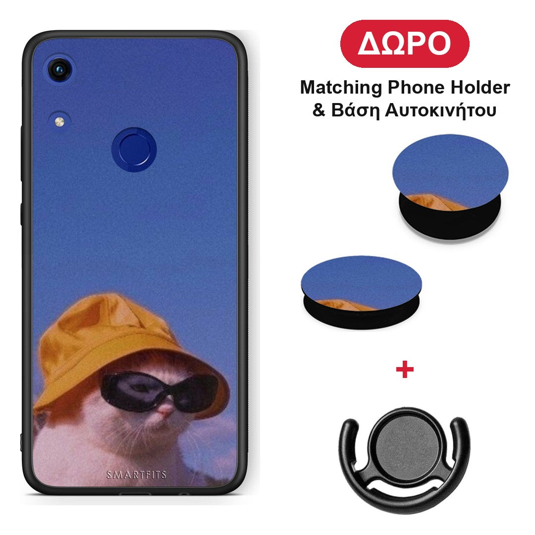 Cat Diva - Honor 8A θήκη + Δώρο Phone Holder & Βάση Αυτοκινήτου