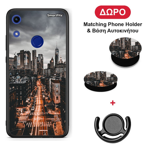 City Lights - Honor 8A θήκη + Δώρο Phone Holder & Βάση Αυτοκινήτου