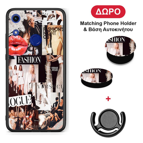 Collage Fashion - Honor 8A θήκη + Δώρο Phone Holder & Βάση Αυτοκινήτου