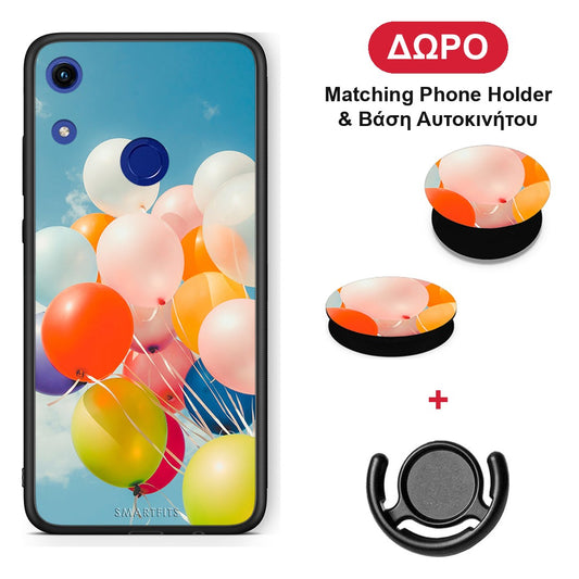 Colorful Balloons - Honor 8A θήκη + Δώρο Phone Holder & Βάση Αυτοκινήτου