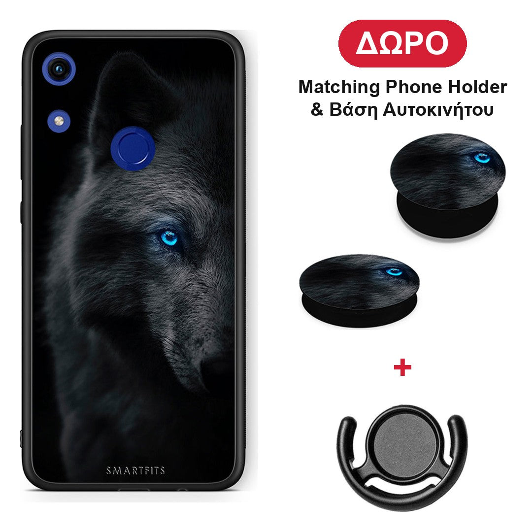 Dark Wolf - Honor 8A θήκη + Δώρο Phone Holder & Βάση Αυτοκινήτου