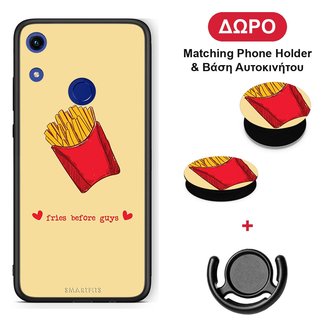 Fries Before Guys - Honor 8A θήκη + Δώρο Phone Holder & Βάση Αυτοκινήτου