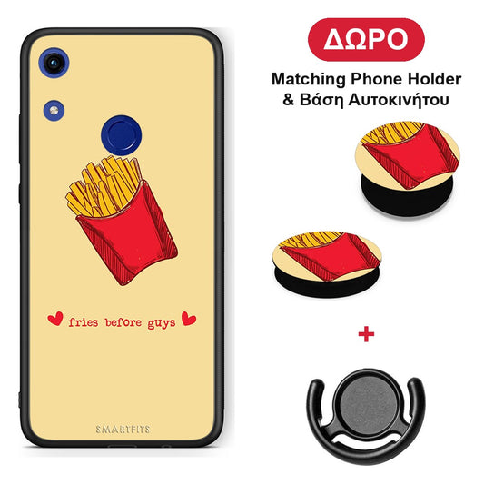 Fries Before Guys - Honor 8A θήκη + Δώρο Phone Holder & Βάση Αυτοκινήτου