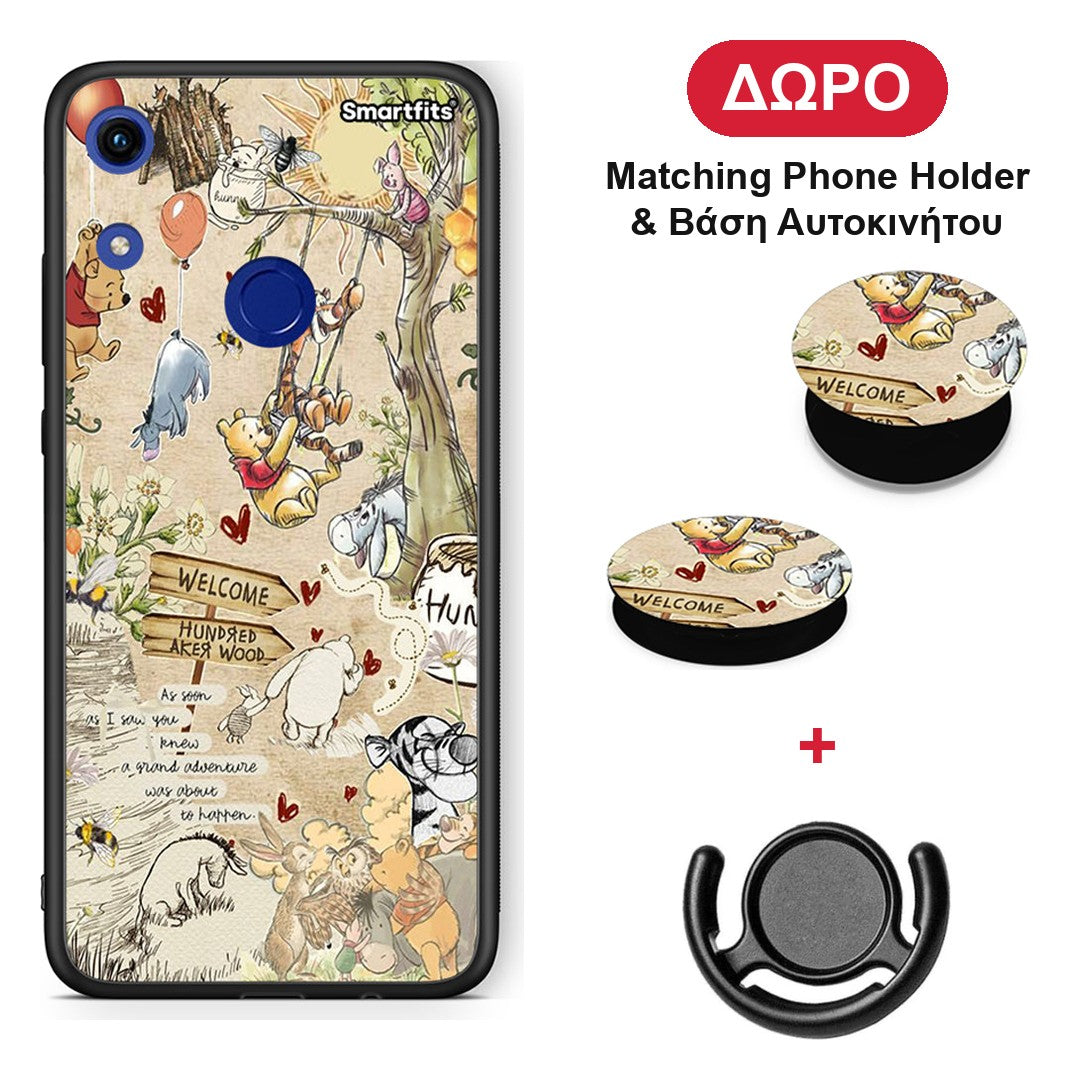 Happy Friends - Honor 8A θήκη + Δώρο Phone Holder & Βάση Αυτοκινήτου