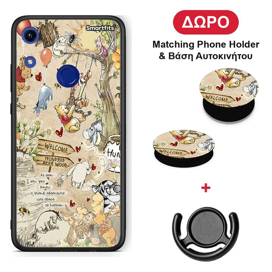 Happy Friends - Honor 8A θήκη + Δώρο Phone Holder & Βάση Αυτοκινήτου