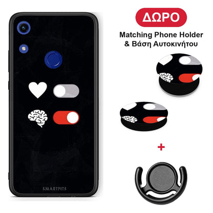Heart Vs Brain - Honor 8A θήκη + Δώρο Phone Holder & Βάση Αυτοκινήτου