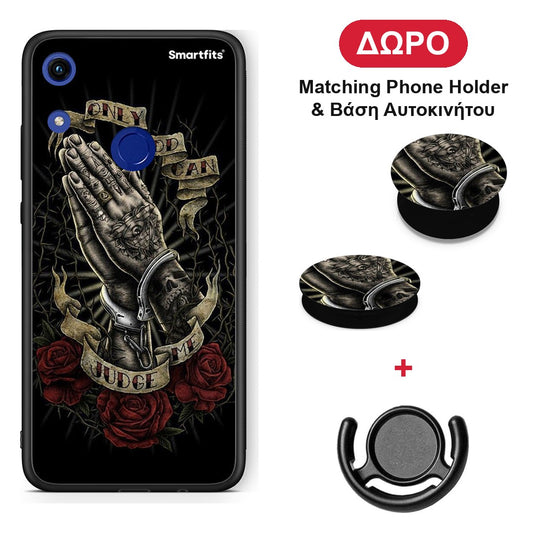Judge By God - Honor 8A θήκη + Δώρο Phone Holder & Βάση Αυτοκινήτου