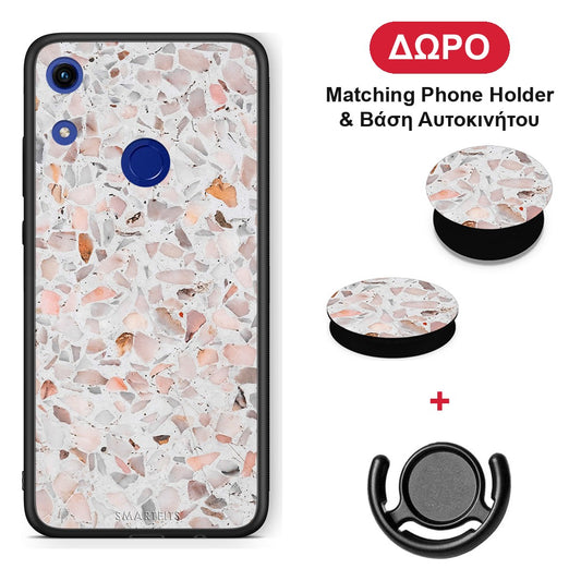 Marble Terrazzo - Honor 8A θήκη + Δώρο Phone Holder & Βάση Αυτοκινήτου