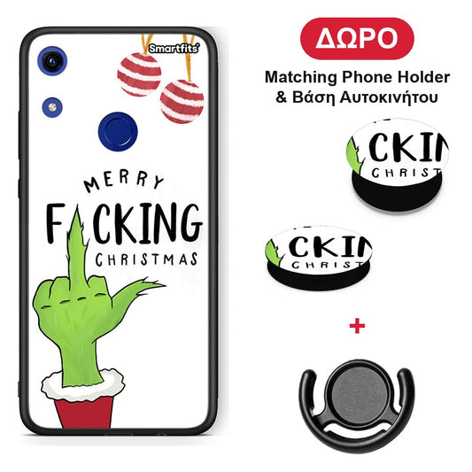 Merry F Xmas - Honor 8A θήκη + Δώρο Phone Holder & Βάση Αυτοκινήτου