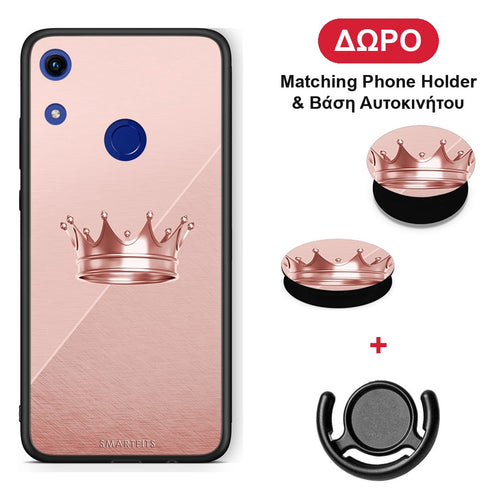 Minimal Crown - Honor 8A θήκη + Δώρο Phone Holder & Βάση Αυτοκινήτου