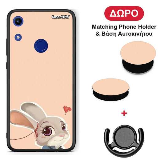 Nick Wilde And Judy Hopps Love 2 - Honor 8A θήκη + Δώρο Phone Holder & Βάση Αυτοκινήτου