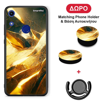 Real Gold - Honor 8A θήκη + Δώρο Phone Holder & Βάση Αυτοκινήτου