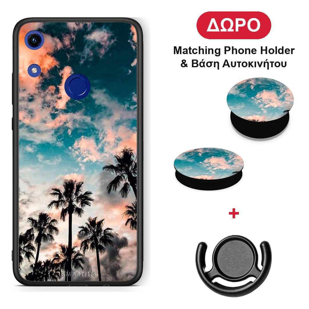 Summer Sky - Honor 8A θήκη + Δώρο Phone Holder & Βάση Αυτοκινήτου