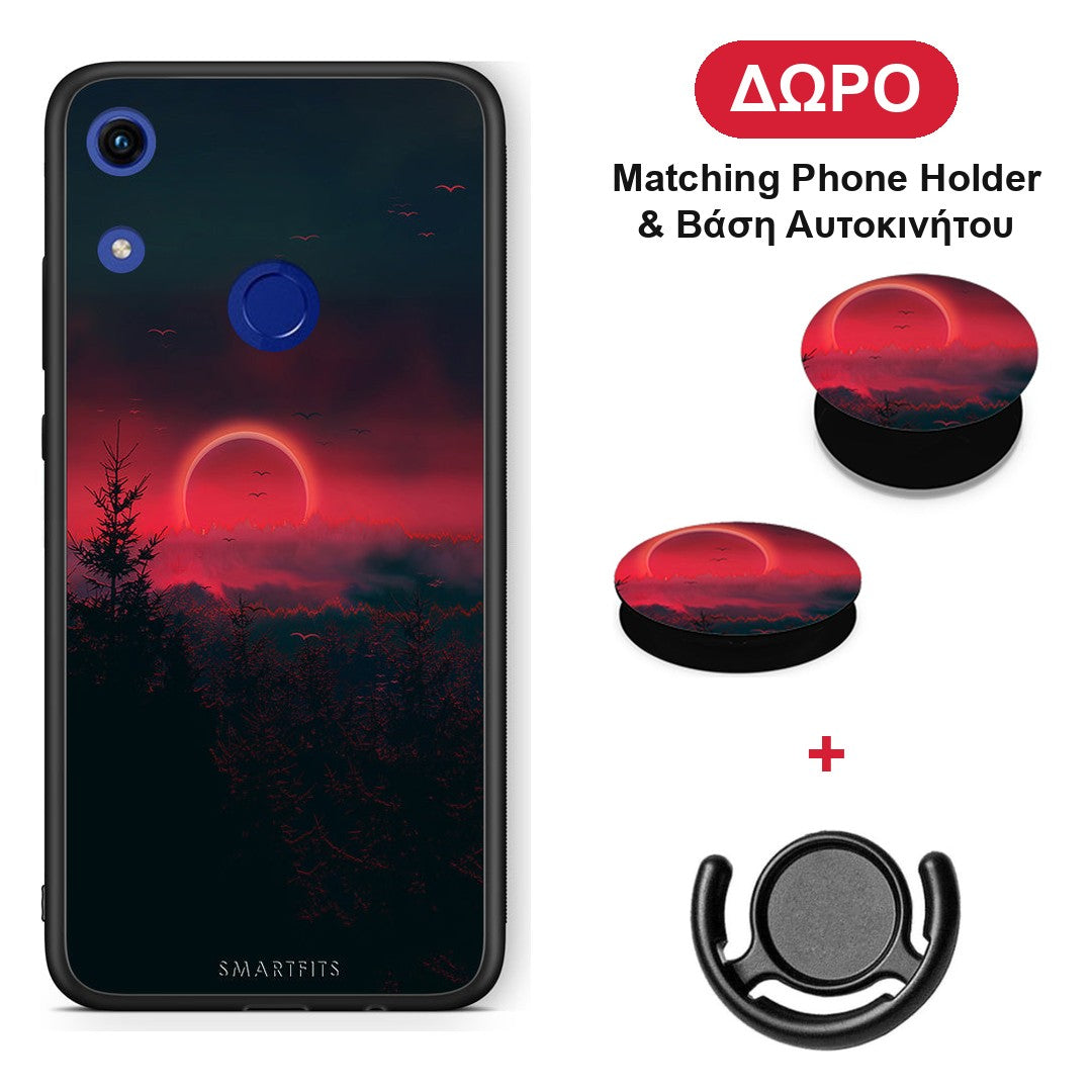 Tropic Sunset - Honor 8A θήκη + Δώρο Phone Holder & Βάση Αυτοκινήτου
