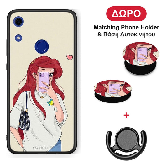 Walking Mermaid - Honor 8A θήκη + Δώρο Phone Holder & Βάση Αυτοκινήτου