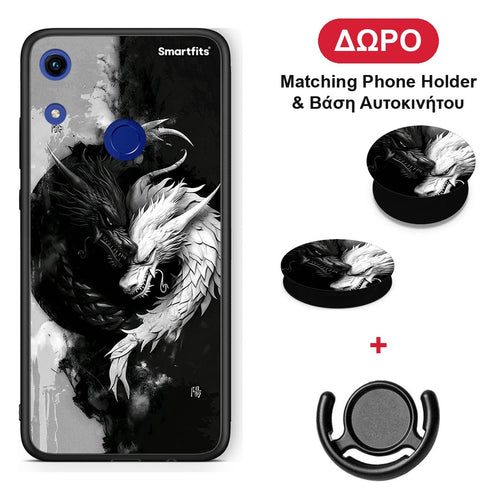 Yin Yang - Honor 8A θήκη + Δώρο Phone Holder & Βάση Αυτοκινήτου