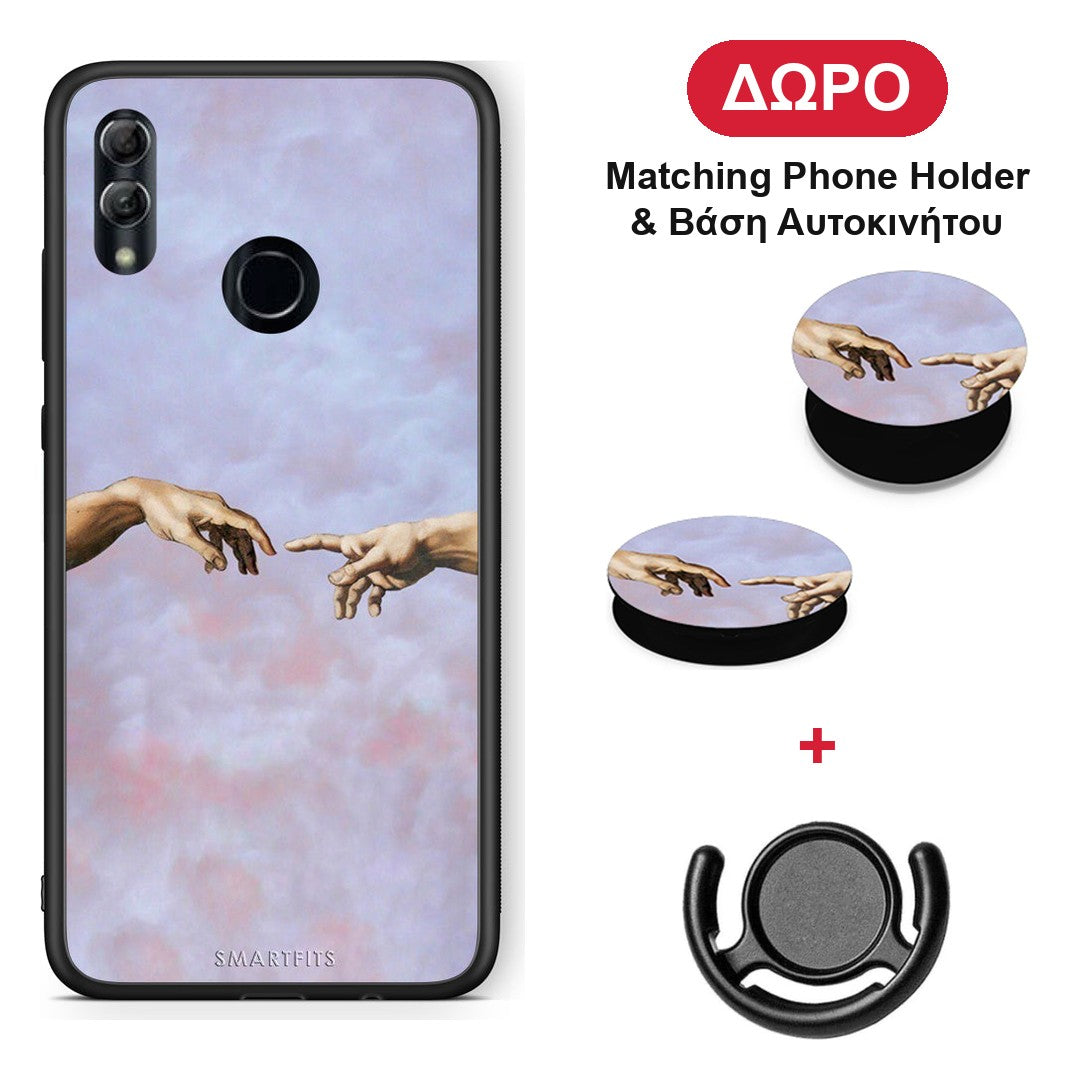 Adam Hand - Honor 8x θήκη + Δώρο Phone Holder & Βάση Αυτοκινήτου