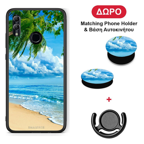 Beautiful Beach - Honor 8x θήκη + Δώρο Phone Holder & Βάση Αυτοκινήτου