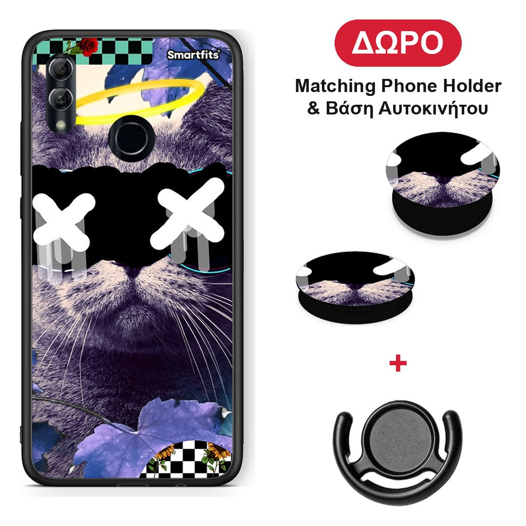 Cat Collage - Honor 8x θήκη + Δώρο Phone Holder & Βάση Αυτοκινήτου