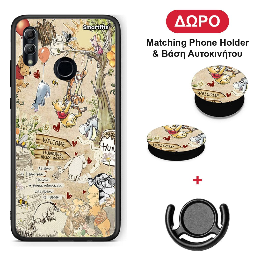 Happy Friends - Honor 8x θήκη + Δώρο Phone Holder & Βάση Αυτοκινήτου