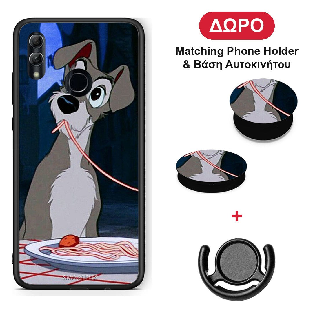 Lady And Tramp 1 - Honor 8x θήκη + Δώρο Phone Holder & Βάση Αυτοκινήτου