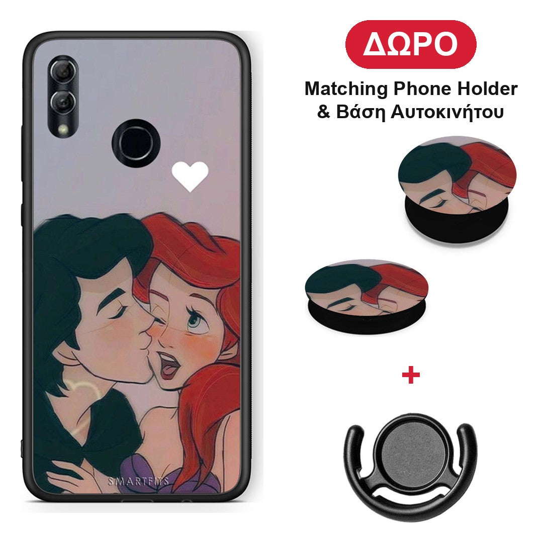 Mermaid Couple - Honor 8x θήκη + Δώρο Phone Holder & Βάση Αυτοκινήτου