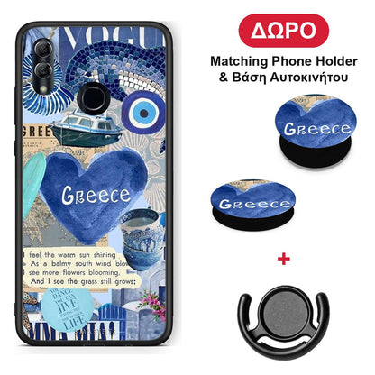Summer In Greece - Honor 8x θήκη + Δώρο Phone Holder & Βάση Αυτοκινήτου