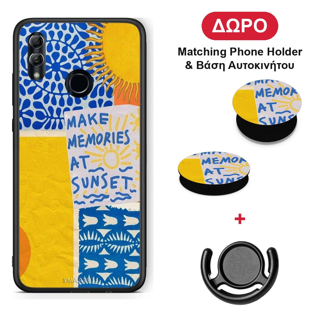 Sunset Memories - Honor 8x θήκη + Δώρο Phone Holder & Βάση Αυτοκινήτου