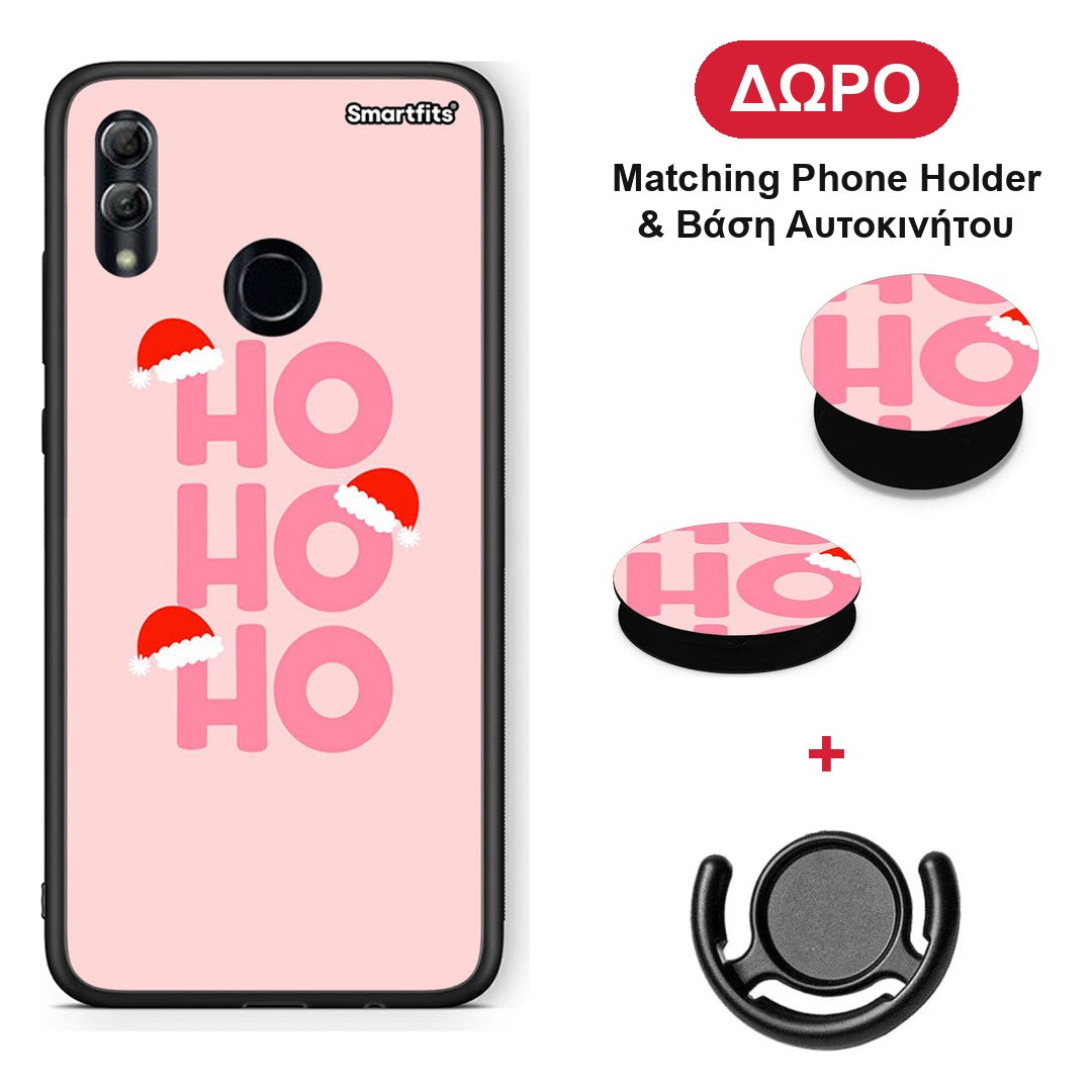Xmas Ho Ho Ho - Honor 8x θήκη + Δώρο Phone Holder & Βάση Αυτοκινήτου
