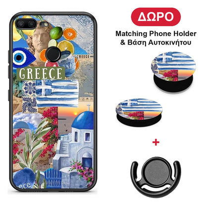 All Greek - Honor 9 Lite θήκη + Δώρο Phone Holder & Βάση Αυτοκινήτου