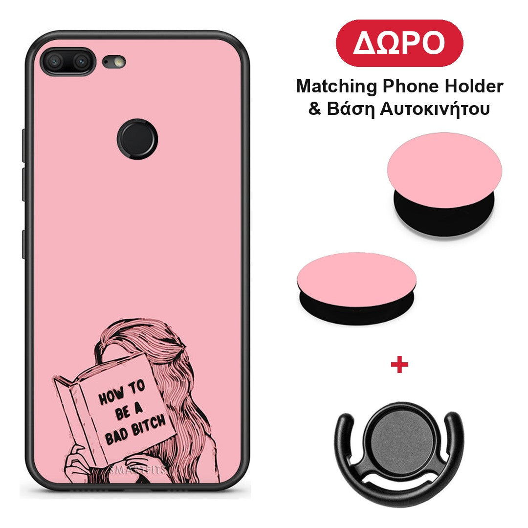Bad Bitch - Honor 9 Lite θήκη + Δώρο Phone Holder & Βάση Αυτοκινήτου