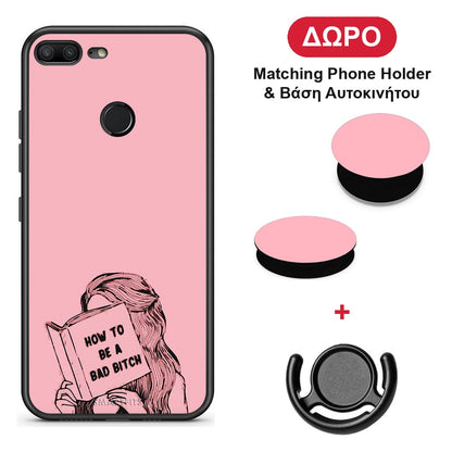 Bad Bitch - Honor 9 Lite θήκη + Δώρο Phone Holder & Βάση Αυτοκινήτου