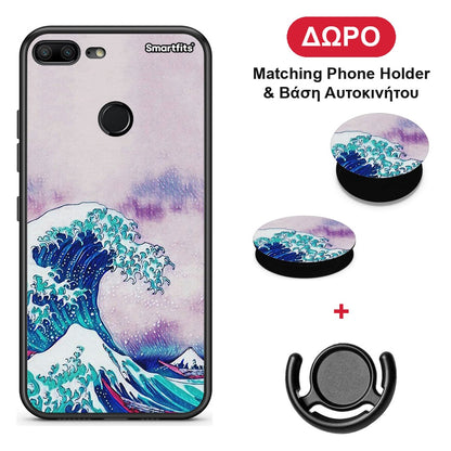 Blue Waves - Honor 9 Lite θήκη + Δώρο Phone Holder & Βάση Αυτοκινήτου