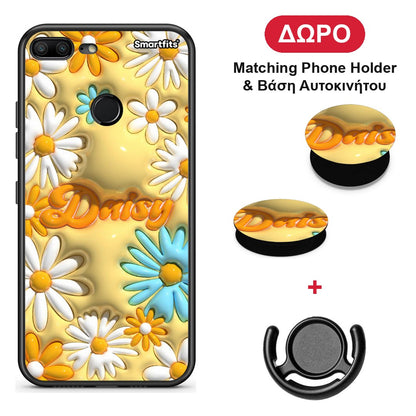 Bubble Daisies - Honor 9 Lite θήκη + Δώρο Phone Holder & Βάση Αυτοκινήτου