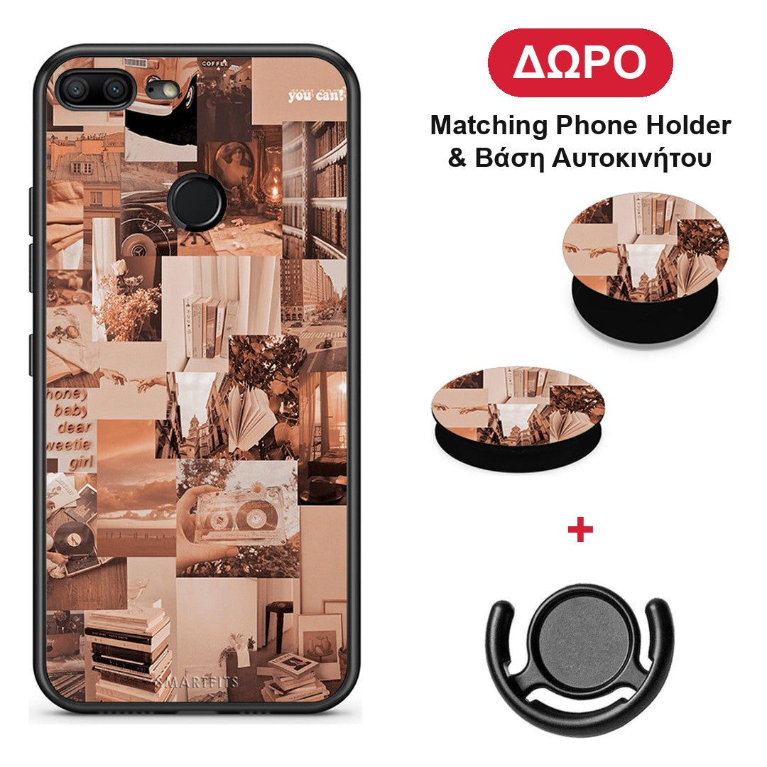 Collage You Can - Honor 9 Lite θήκη + Δώρο Phone Holder & Βάση Αυτοκινήτου