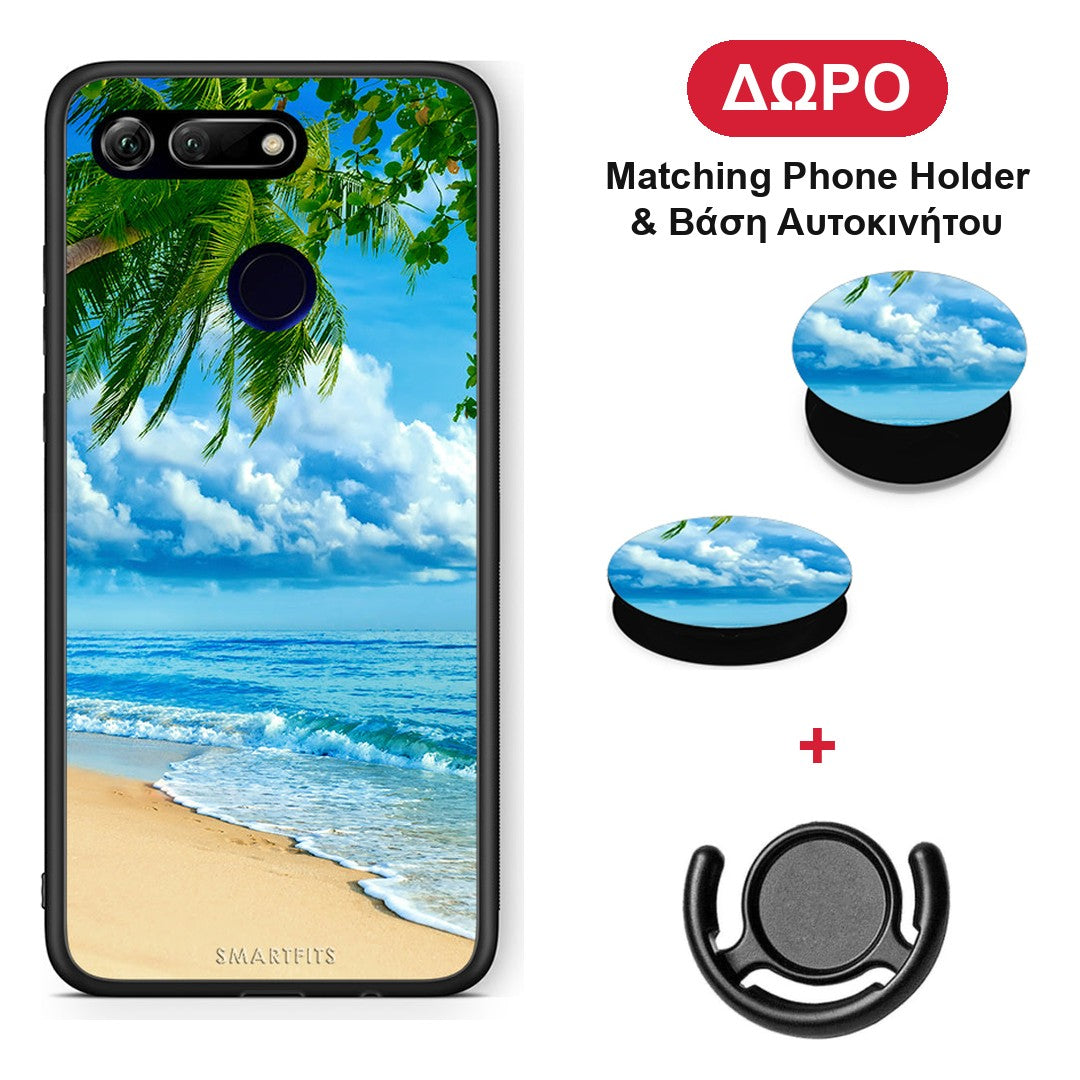 Beautiful Beach - Honor View 20 θήκη + Δώρο Phone Holder & Βάση Αυτοκινήτου