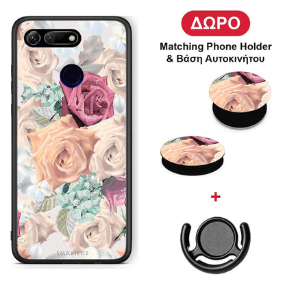 Floral Bouquet - Honor View 20 θήκη + Δώρο Phone Holder & Βάση Αυτοκινήτου
