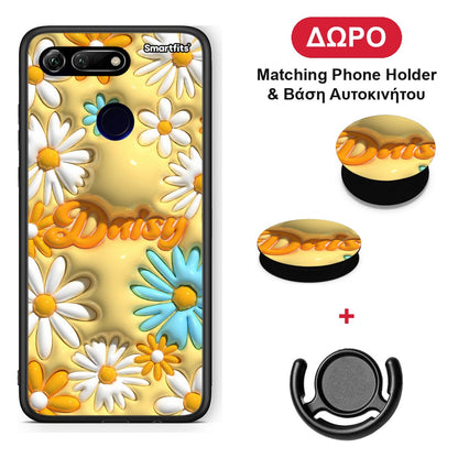 Bubble Daisies - Honor View 20 θήκη + Δώρο Phone Holder & Βάση Αυτοκινήτου