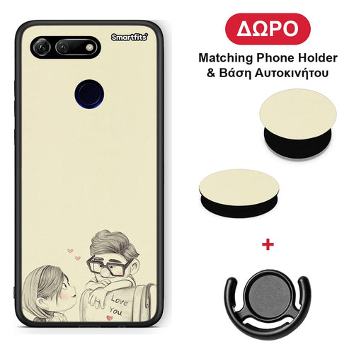 Carl And Ellie - Honor View 20 θήκη + Δώρο Phone Holder & Βάση Αυτοκινήτου