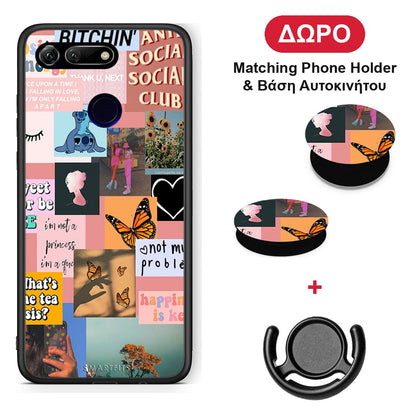 Collage Bitchin - Honor View 20 θήκη + Δώρο Phone Holder & Βάση Αυτοκινήτου