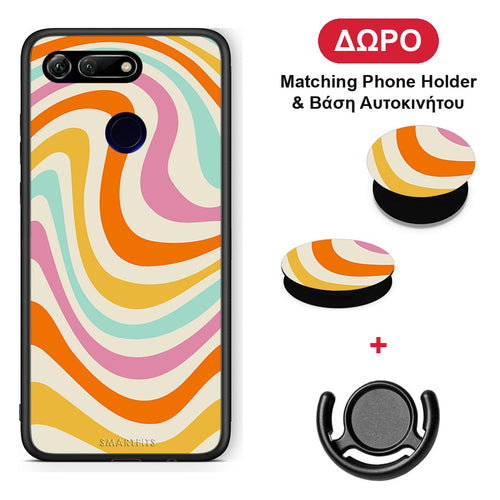 Colourful Waves - Honor View 20 θήκη + Δώρο Phone Holder & Βάση Αυτοκινήτου