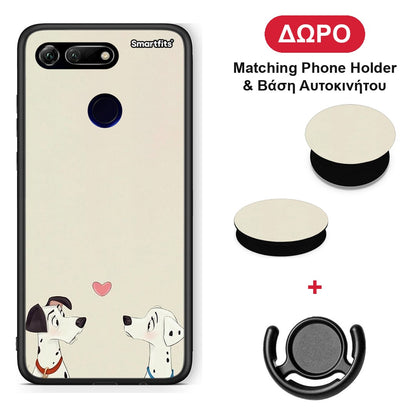Dalmatians Love - Honor View 20 θήκη + Δώρο Phone Holder & Βάση Αυτοκινήτου