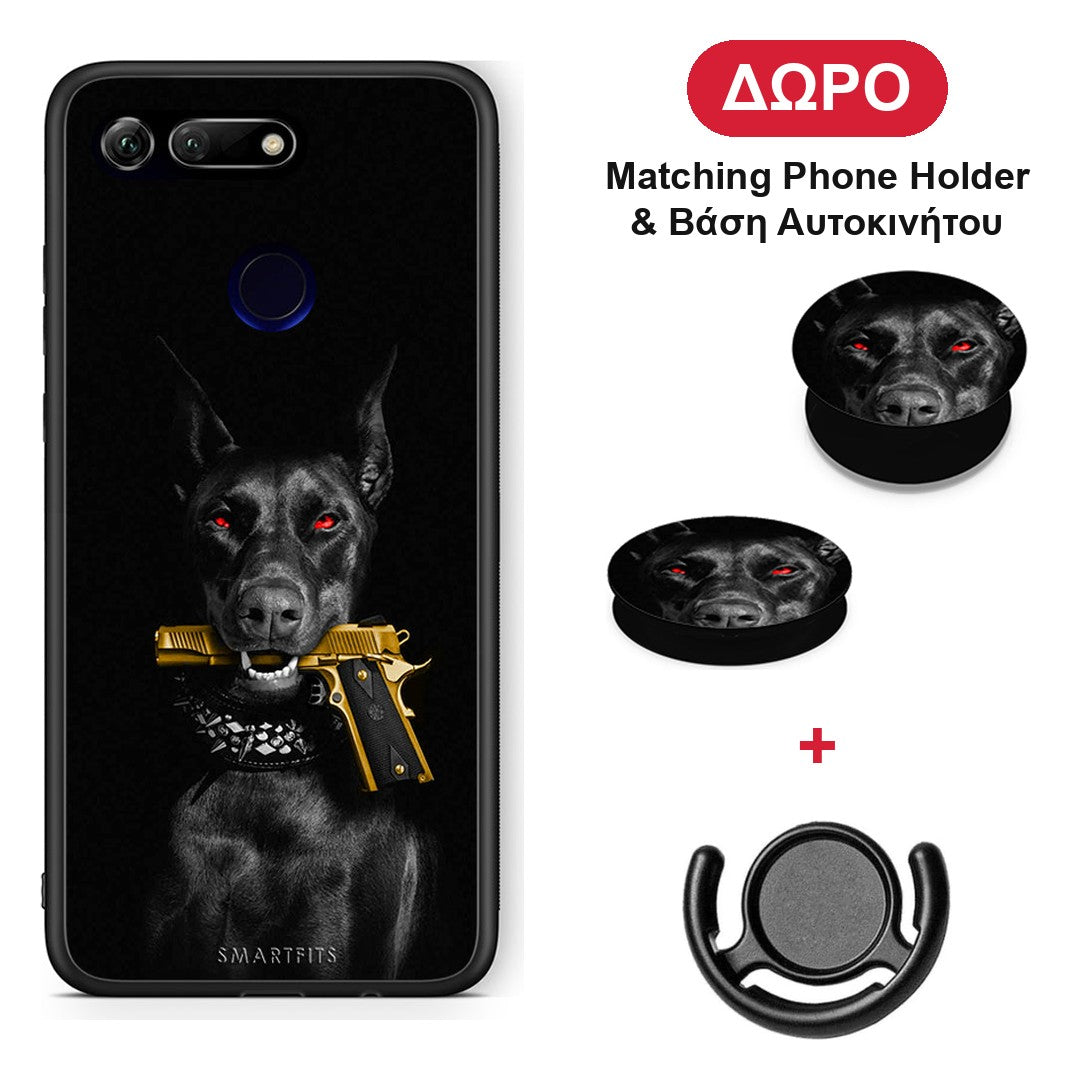 Golden Gun - Honor View 20 θήκη + Δώρο Phone Holder & Βάση Αυτοκινήτου