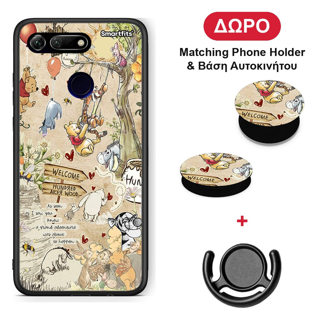 Happy Friends - Honor View 20 θήκη + Δώρο Phone Holder & Βάση Αυτοκινήτου