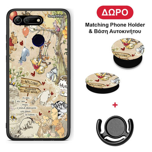 Happy Friends - Honor View 20 θήκη + Δώρο Phone Holder & Βάση Αυτοκινήτου